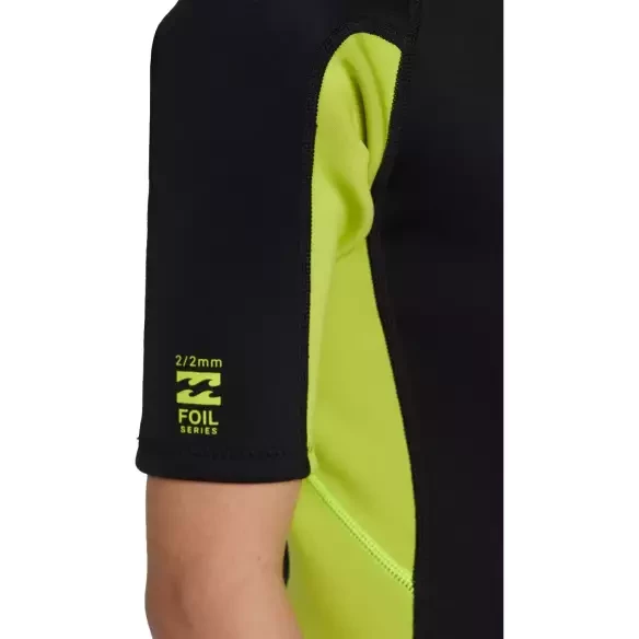 Fato Surf Billabong Foil 2/2mm Flat Lock Fluro Lime