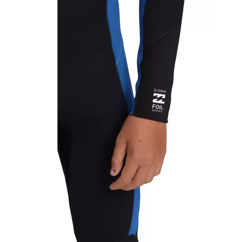 Muta surf Billabong Foil 3/2mm BZ Flat Lock Junior Mid Blue
