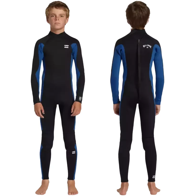 Traje neopreno Billabong Foil 3/2mm BZ Flat Lock Junior Mid Blue