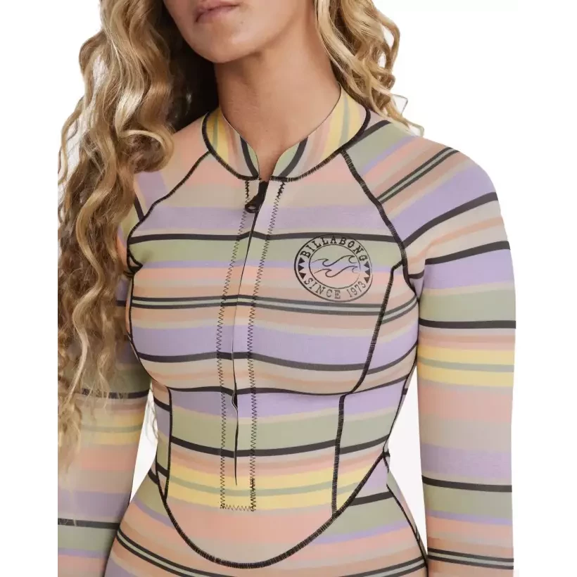 Wetsuit Billabong Salty Dayz Natural Light LS Black Multi