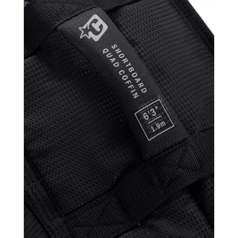 Sacca Creature Shortboard Quad Coffin DT2.0 Black Silver