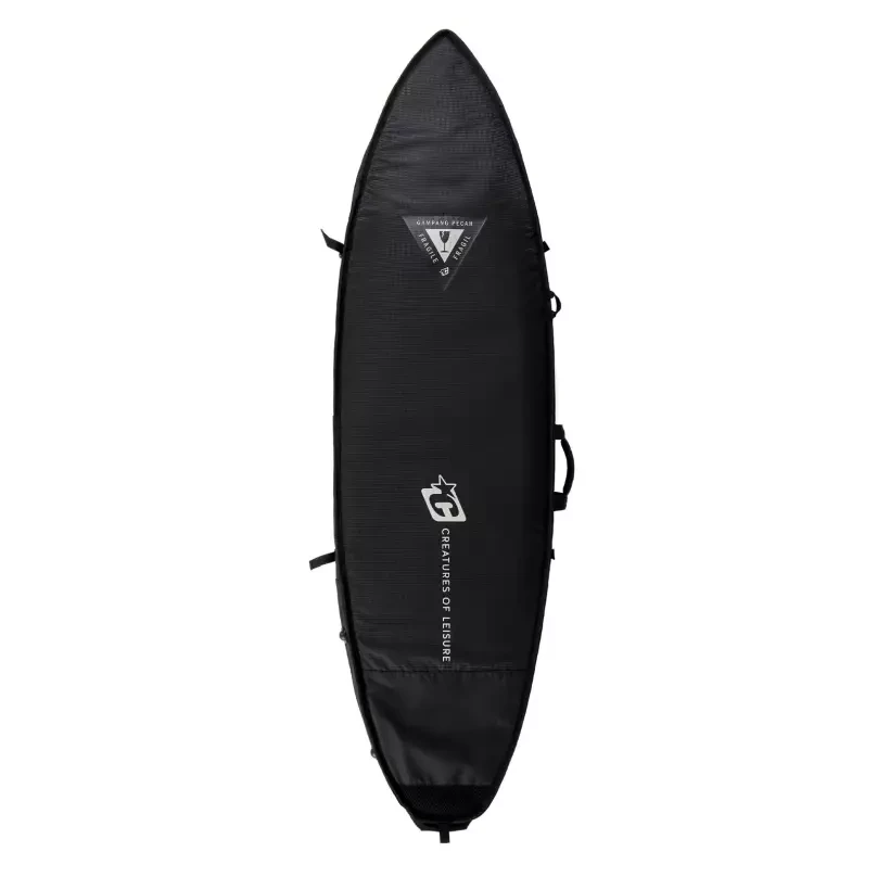 Housse de surf Creatures Shortboard Quad  DT2.0 Black Silver