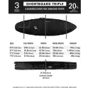 Sacche Creature Shortboard Tripla DT2.0