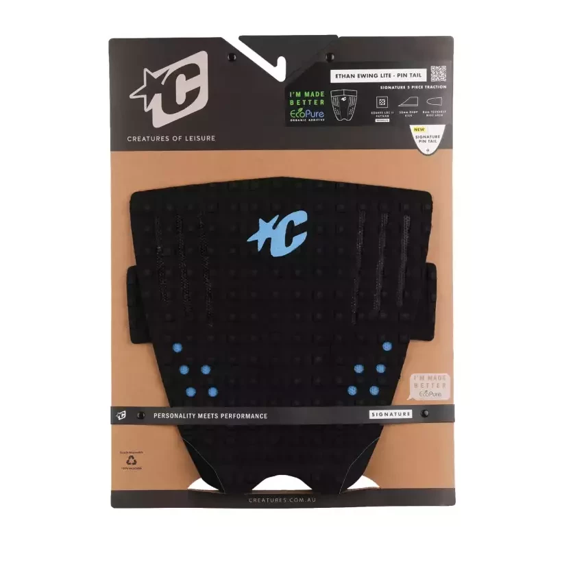 Pad de surf Creatures of leisure Ethan Ewing Lite Pin Tail Ecopure Black/Cyan