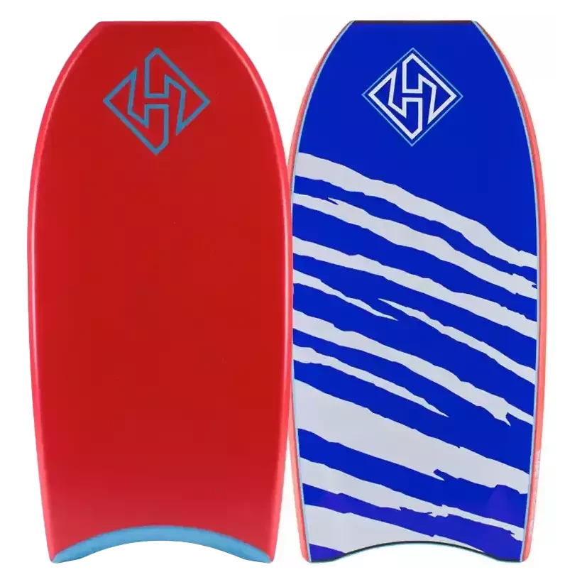 Tabel van bodyboard Hubboards Dubb PP HD Red/Electric Blue
