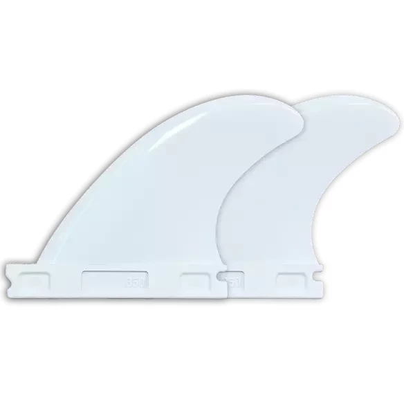 Longboard stabilizer fins M-Fins Single Tab White
