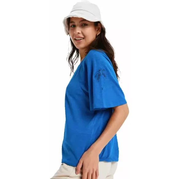 Camiseta Roxy Time For Palm Tree Dazzling Blue