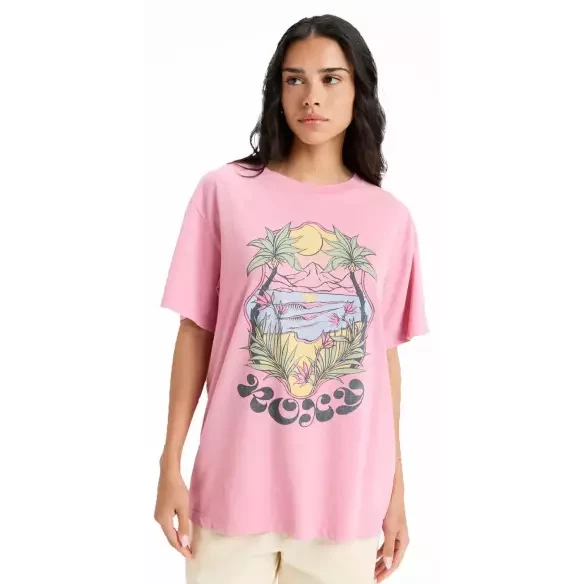 Camiseta Roxy Sunny Oversize Orchid Smoke