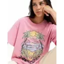 Camiseta Roxy Sunny Oversize Orchid Smoke
