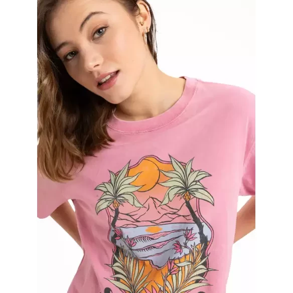 T-Shirt van Roxy Sunny Oversize Orchid Smoke