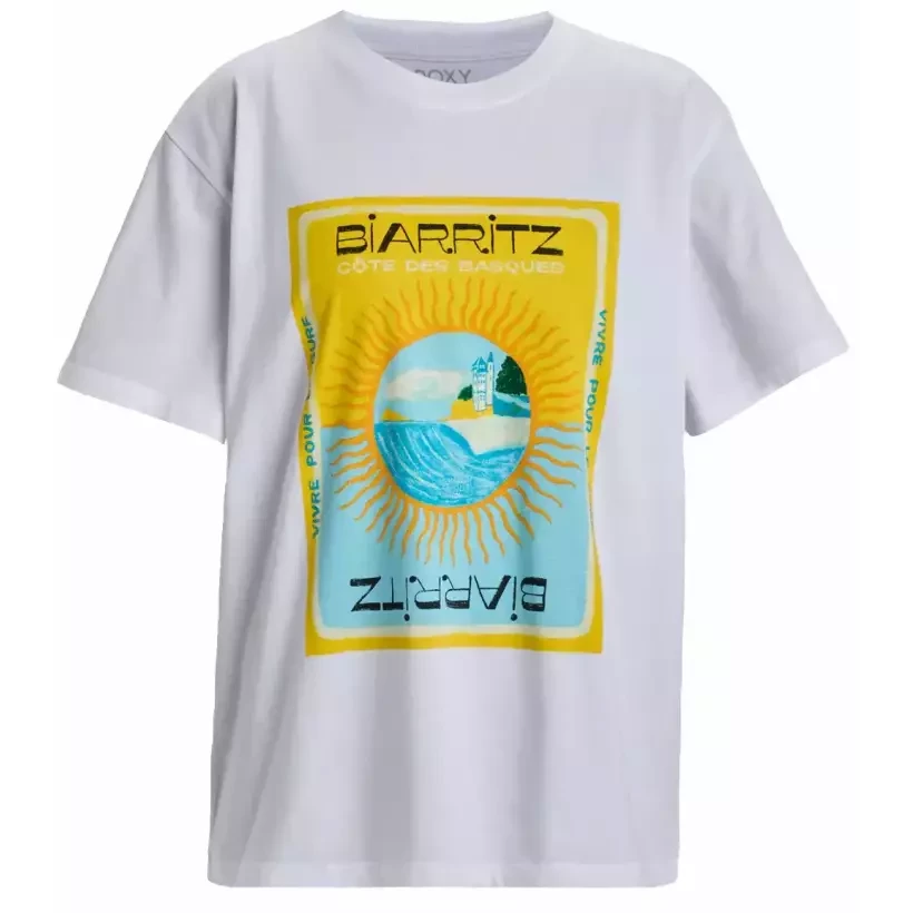 Camiseta Roxy Atlas Bright White Biarritz