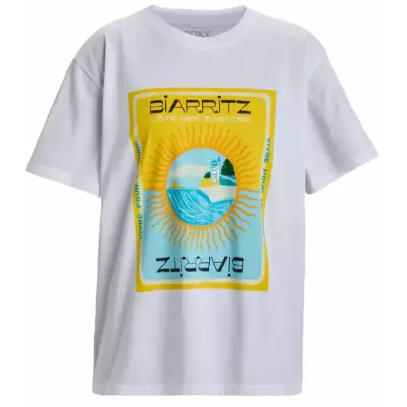 Camiseta Roxy Atlas Bright White Biarritz