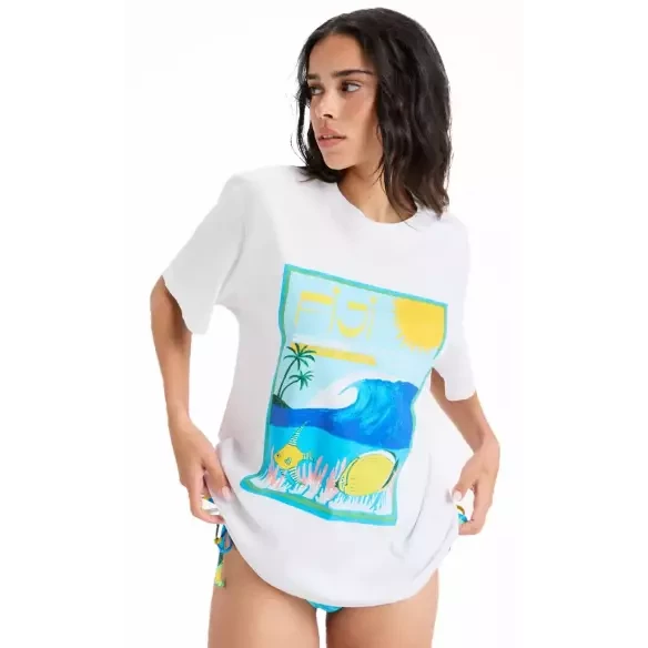 Camiseta Roxy Atlas Bright White Fiji