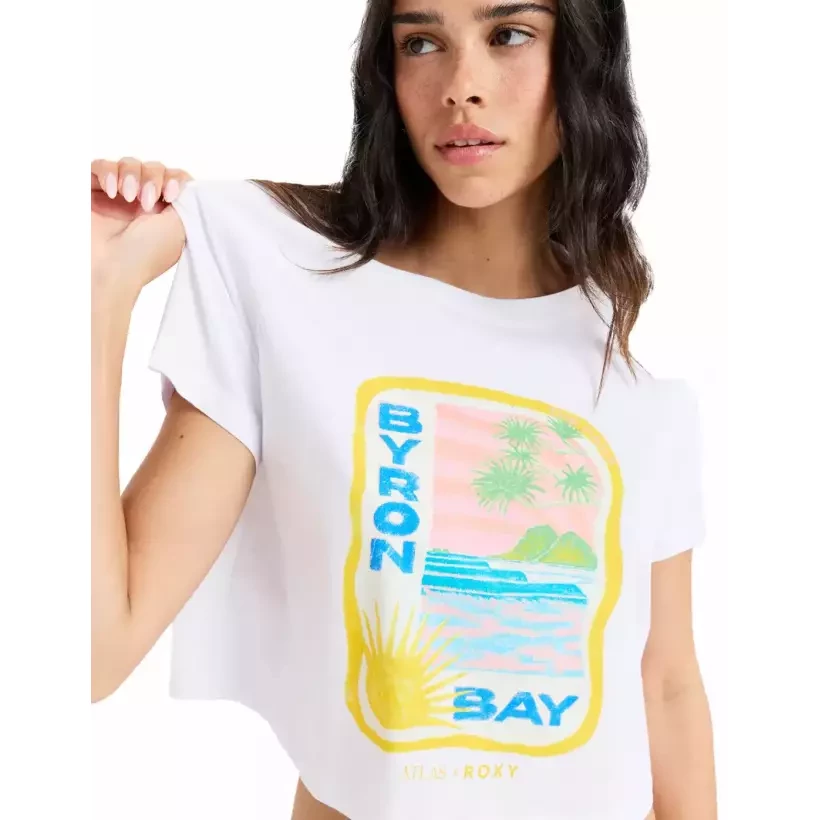 T-Shirt Roxy Atlas Bright White Byron Bay