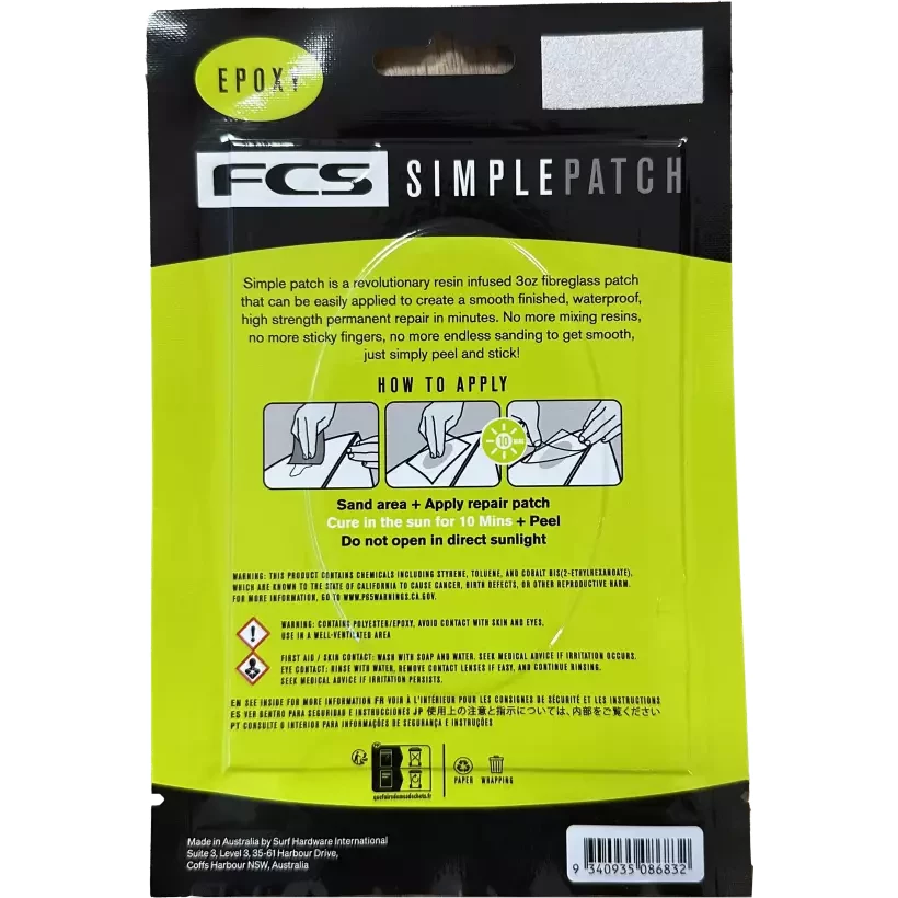 Reparaturset FCS Simple Patch Epoxy Large