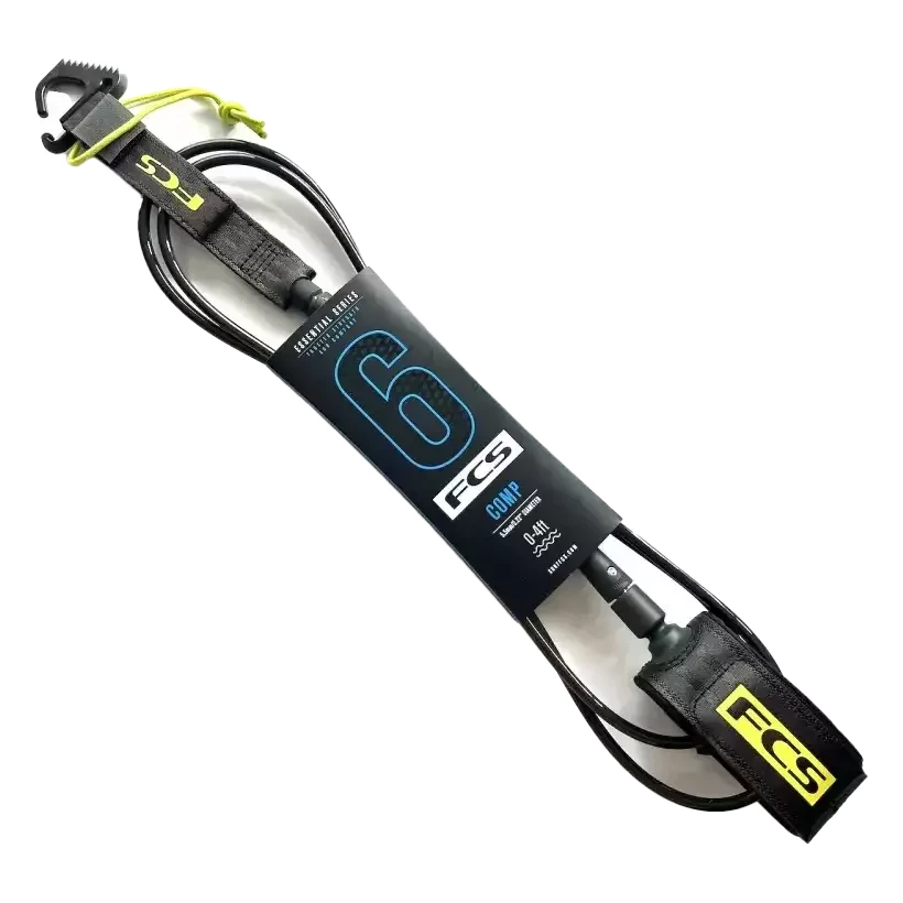 FCS Comp Essential leash Coal Lime