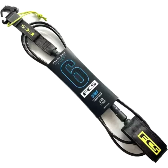 Leash de surf FCS Comp Essential Coal Lime