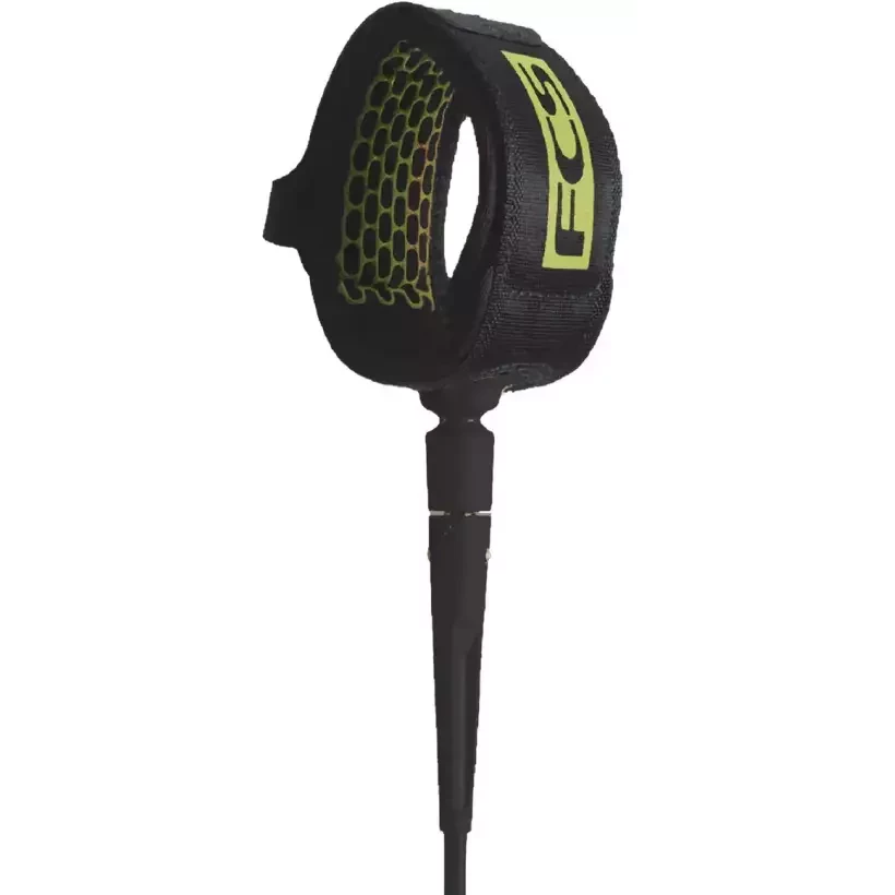 FCS Longboard Leash Coal Lime