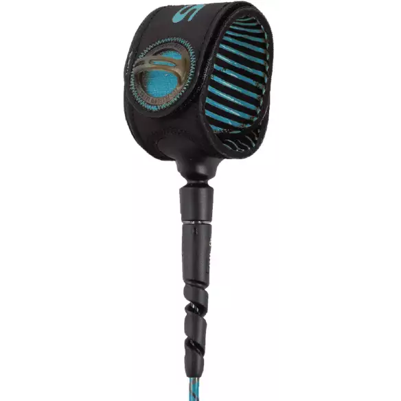 Leash de surf FCS Freedom Helix Comp Tranquil Blue/Black