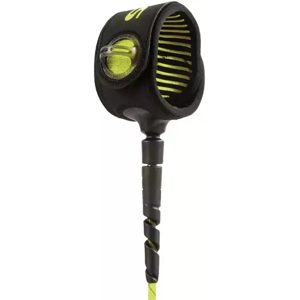 Leash de surf FCS Freedom Helix Comp Cyber Lime