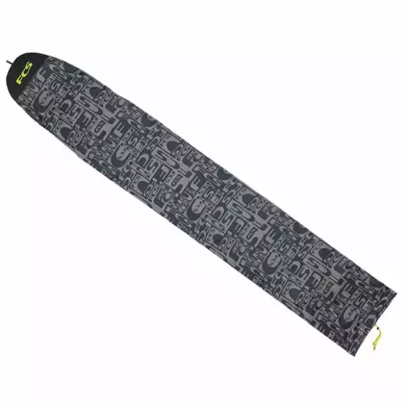 Sacca FCS Stretch Cover Longboard Monogram Coal/Lime