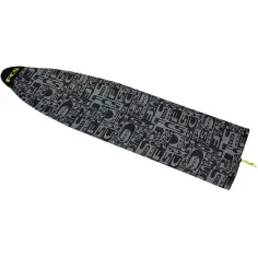 Sokkenhoes FCS Stretch Cover Funboard Monogram Coal/Lime