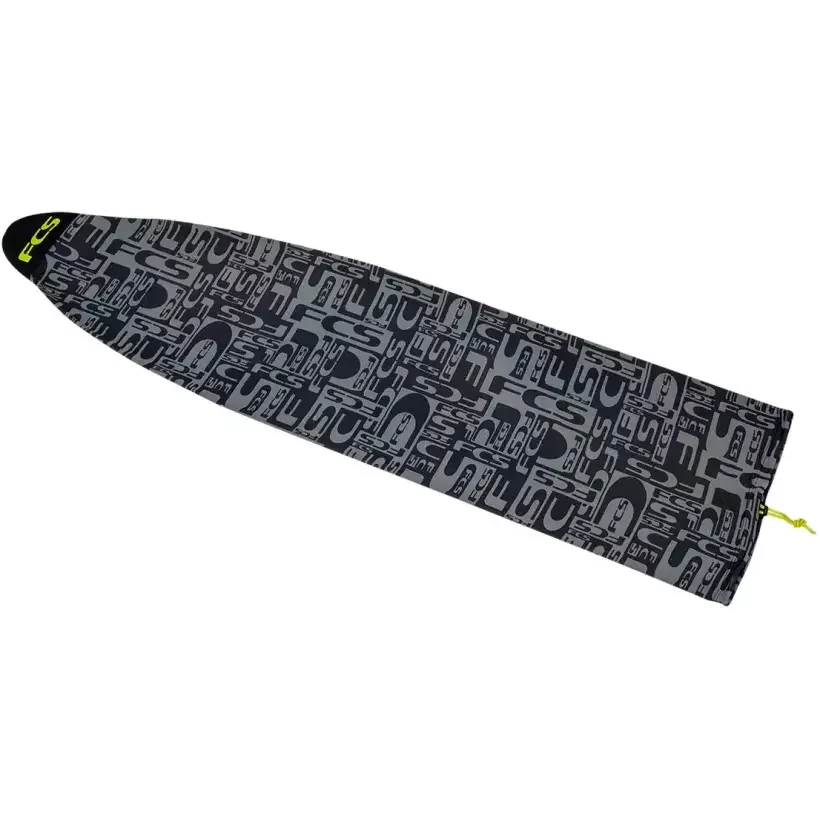 Sacche FCS Strech Cover Funboard Monogram Coal/Lime