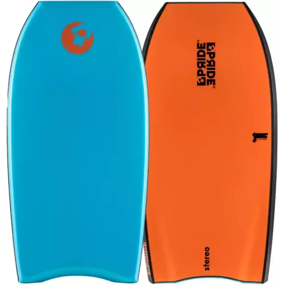 Bodyboard Pride Stereo PE HD Recycled Aqua Blue/ Orange