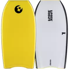 Bodyboard Pride Stereo PE HD Recycled Yellow/ White