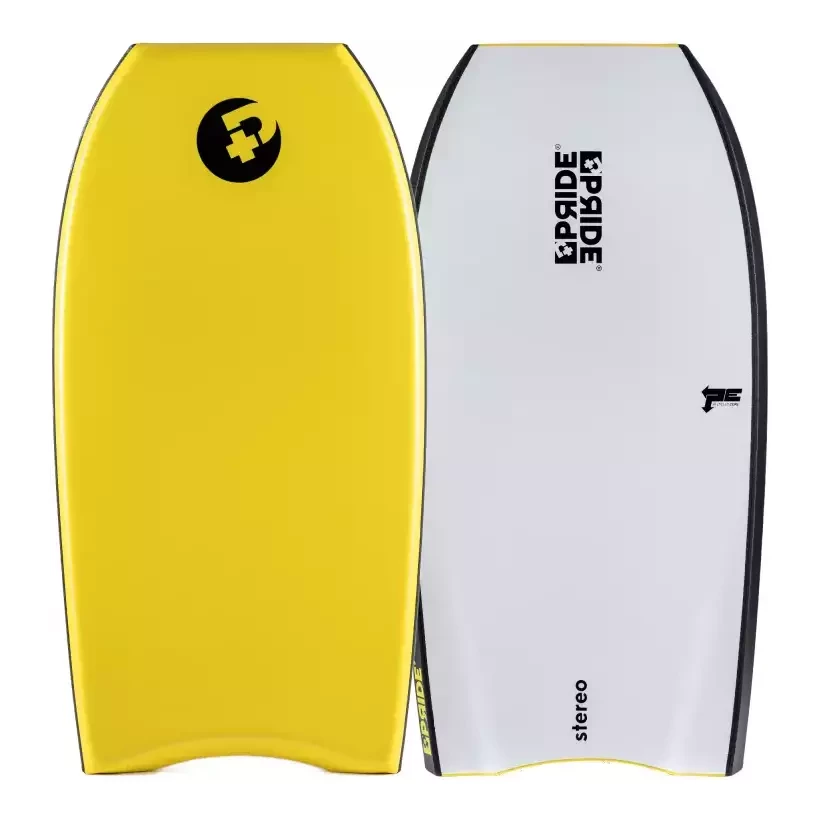 Bodyboard Pride Stereo PE HD Recycled Yellow/ White