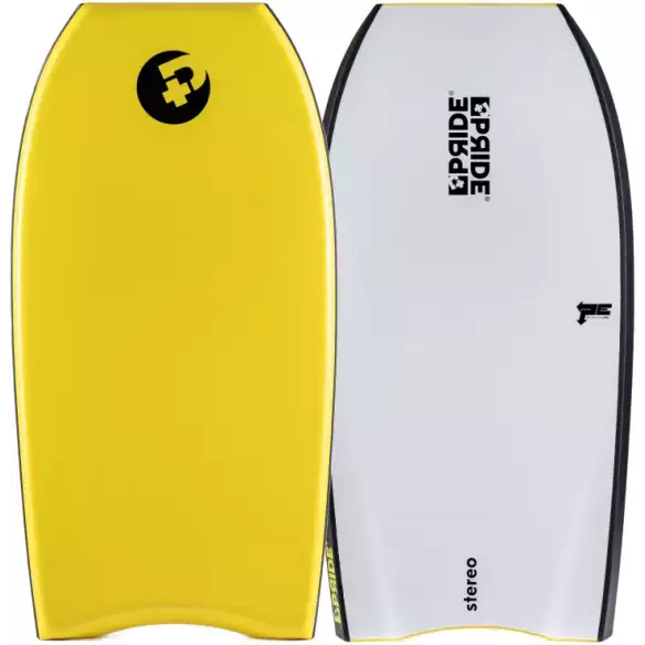 Bodyboard Pride Stereo PE HD Recycled Yellow/ White