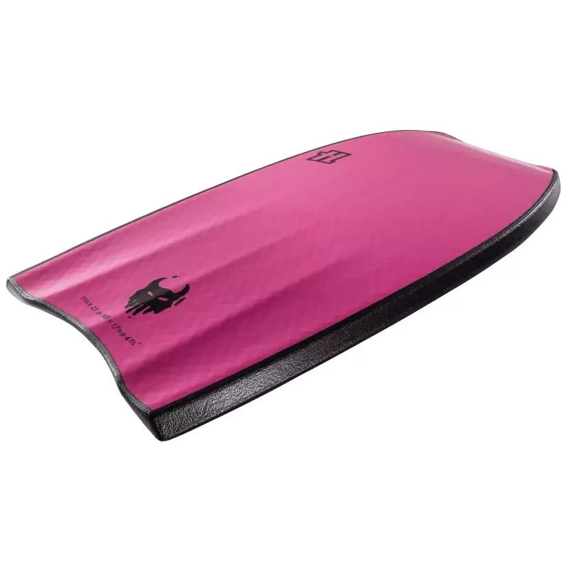 Prancha de bodyboard Hardy Shapes Punk Anarchy Mini Quad Kinetic PP Black/Pink