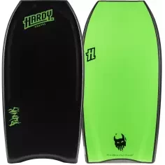 Prancha de bodyboard Hardy Shapes Punk Anarchy NRG+HD Black/Fluro Green