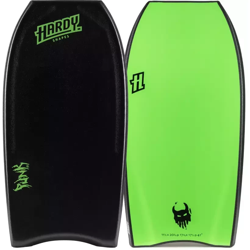 Bodyboard Hardy Shapes Punk Anarchy NRG+HD Black/Fluro Green