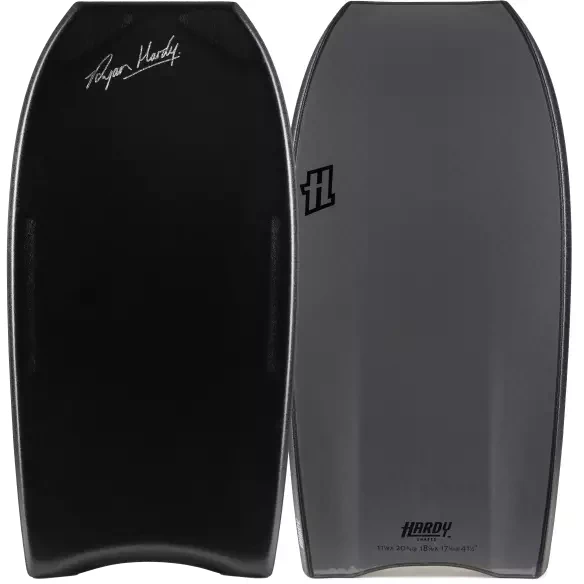 Planche de bodyboard Hardy Shapes Ryan Hardy Pro Mini Quad Concave K15 PP Black/Grey