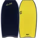 Planche de bodyboard Hardy Shapes Ryan Hardy Pro Mini Quad Concave K15 PP Midnight Blue/Yellow