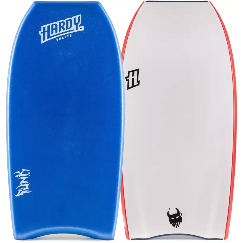 Prancha de bodyboard Hardy Shapes Charger Punk PE Double Stringer Royal Blue/White