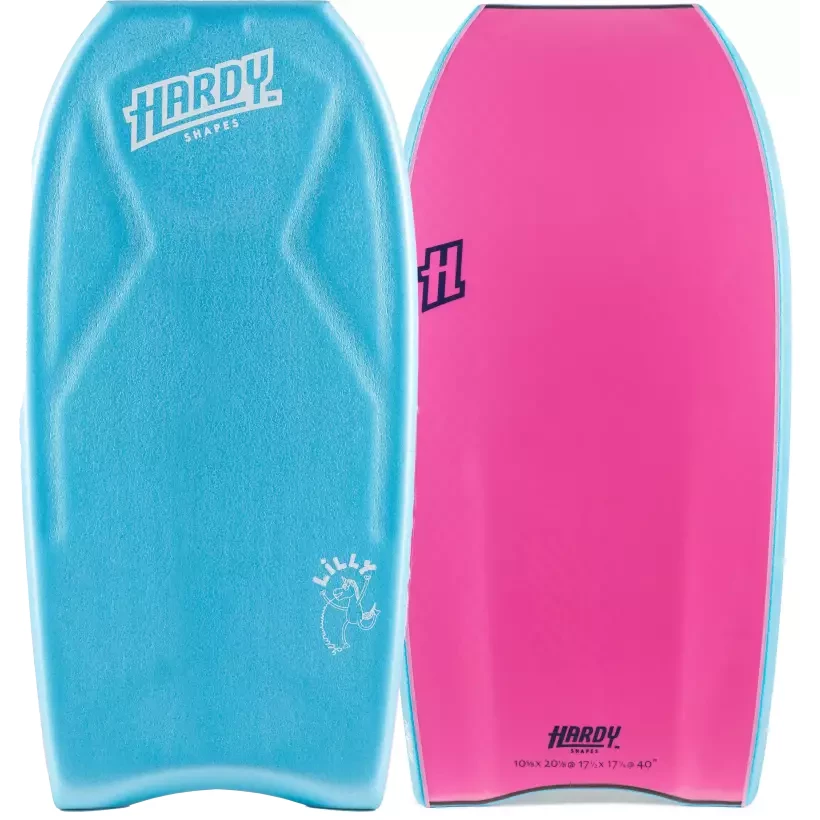 Planche de bodyboard Hardy Shapes Lilly Quad 3.0 K15 PP Aqua Blue/Pink