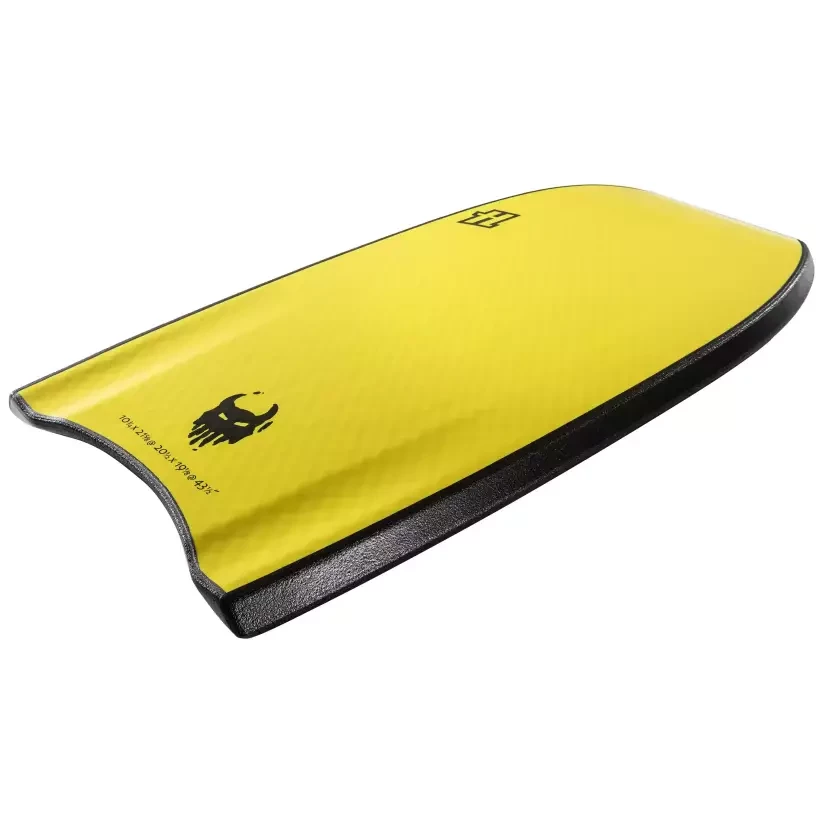 Prancha de bodyboard Hardy Shapes V-Punk Black/Yellow