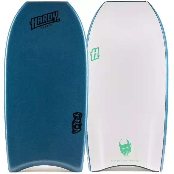 Prancha de bodyboard Hardy Shapes V-Punk Sea Green/White