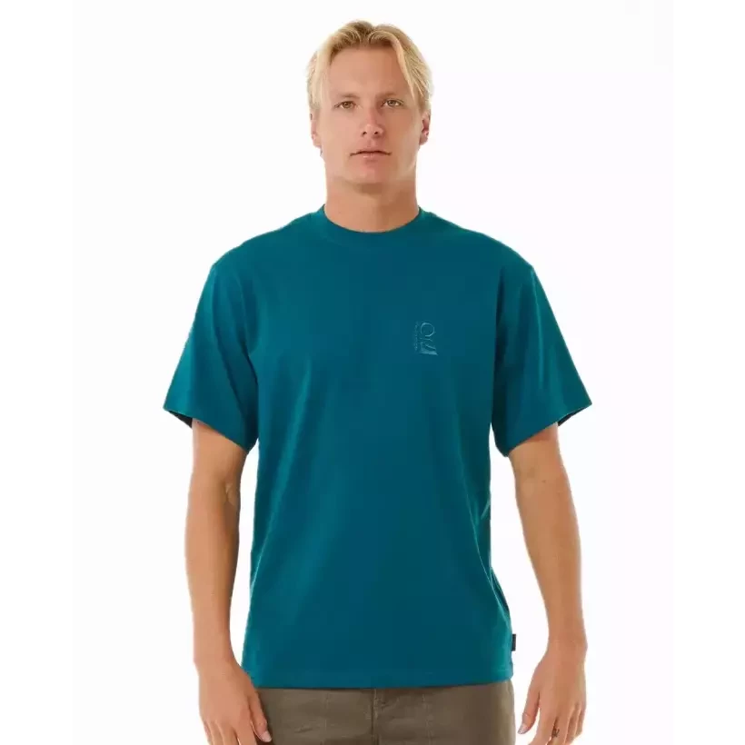 T-Shirt Rip Curl Search Embroidery Green
