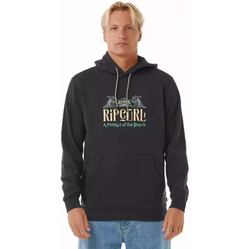 Sweat-shirt Rip Curl Down The Line Washed Black