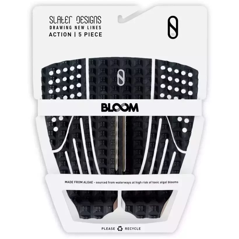 Deck surf Slater Designs Action Pad 5 peças Black/Grey