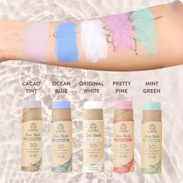 Stick solaire Suntribe Natural Zinc SPF50 White