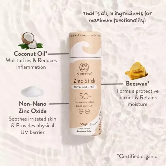 Protetor solar  Suntribe Natural Zinc SPF50 Tinted
