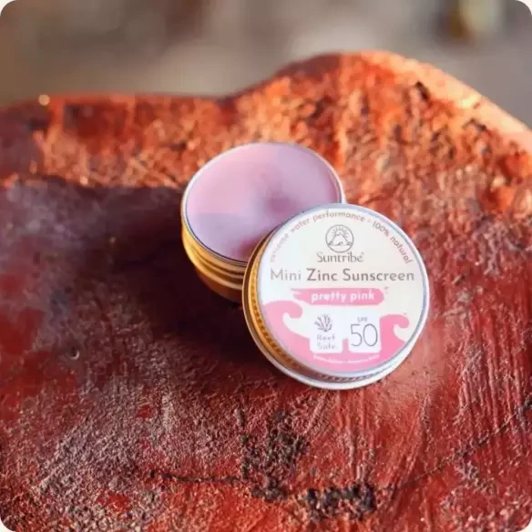 Suntribe Mini Zinc Sport Sunscreen SPF50 Pretty Pink
