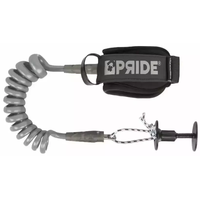 Leash de Bodyboard Pride Stretchfit biceps Silver 8mm