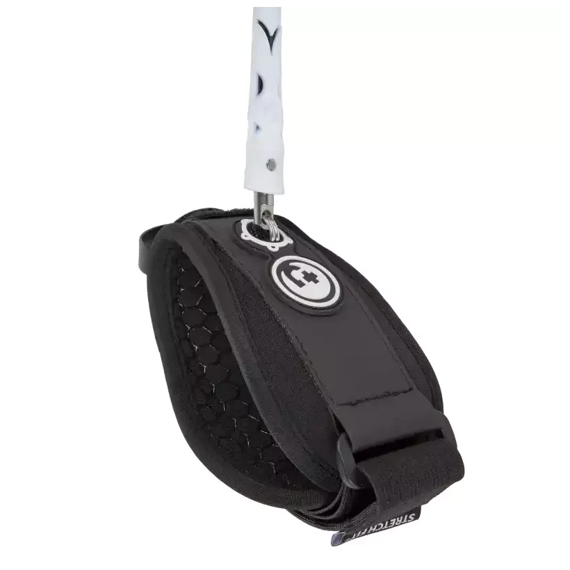 Leash de Bodyboard Pride Stretchfit biceps Black/White 8mm