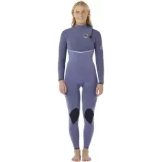 Neoprenanzug Rip Curl E-Bomb women 4/3mm Zip Free Grey Blue