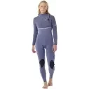 Wetsuit Rip Curl E-Bomb women 4/3mm Zip Free Grey Blue